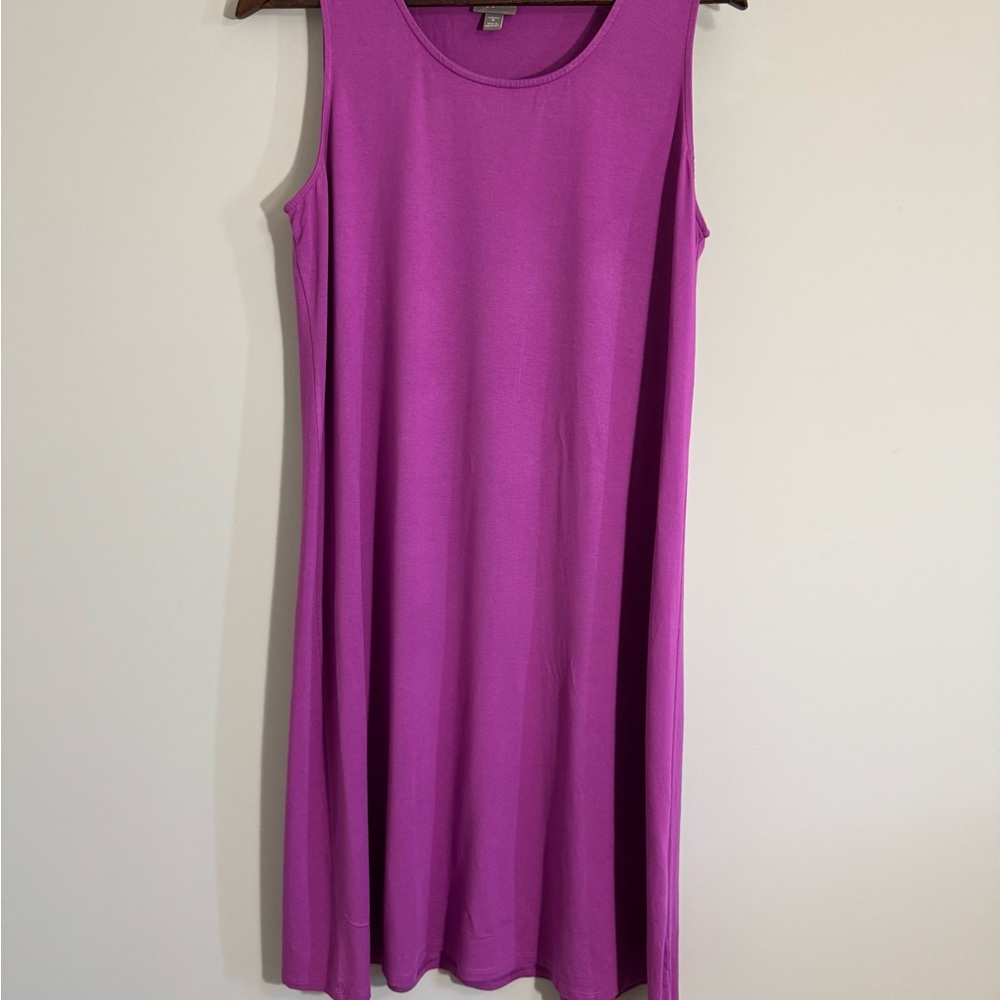 J. Jill Pink Sleeveless Above the Knee Swing Dress